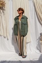 Veste en jeans sans manche oversize - Célia - Vert — vue 3