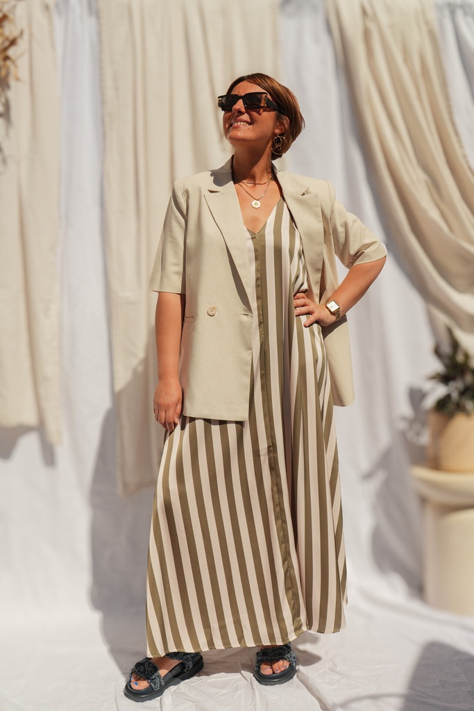 Blazer à manches courtes - Beige — vue 3