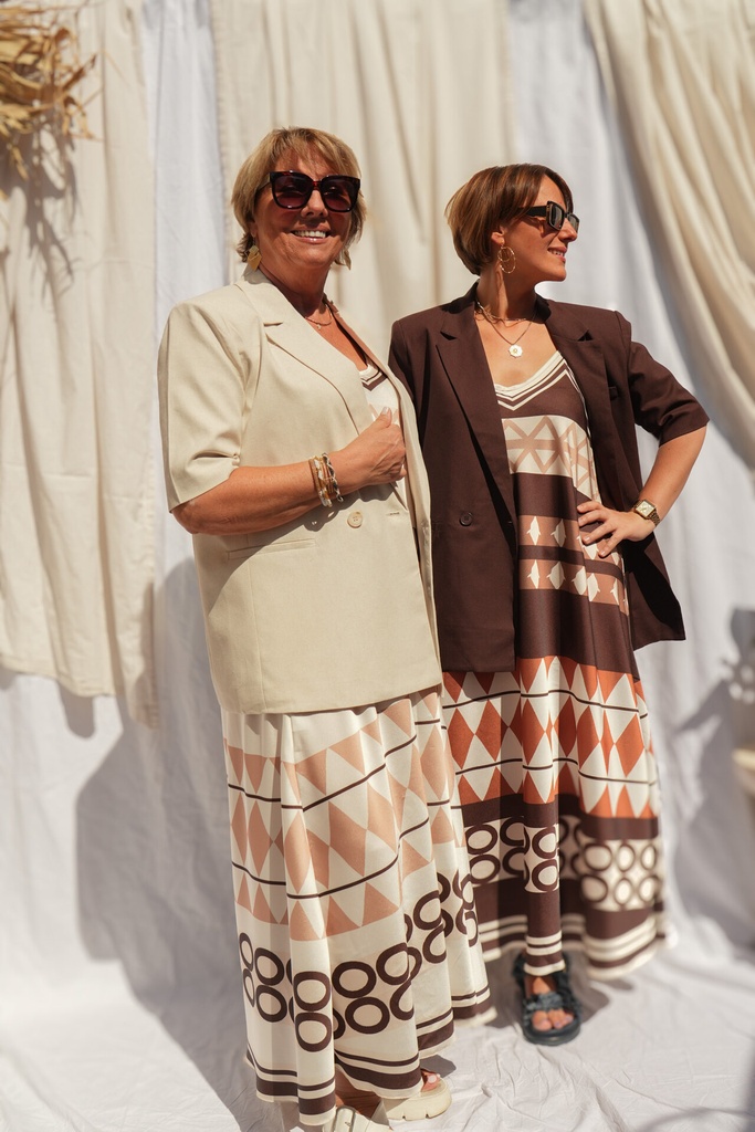 Blazer à manches courtes - Beige — vue 8