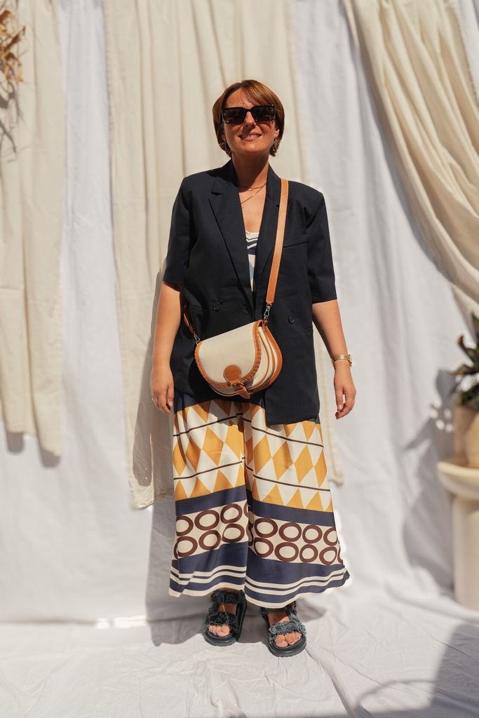 Blazer à manches courtes - Bleu Marine — vue 4