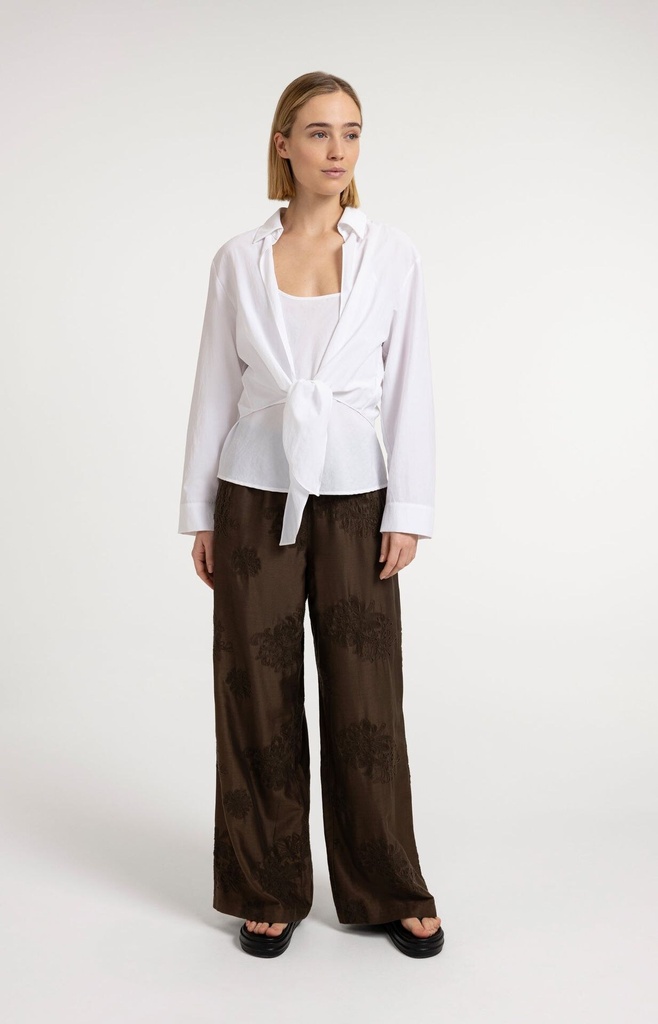 Chemise nouée avec haut sans manches assorti - YAYA - Pure White — vue 6