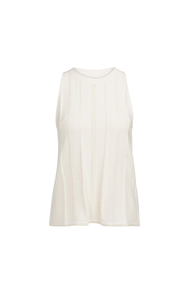 Débardeur en maille à motif texturé - YAYA - Milk Beige