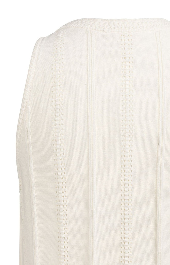 Débardeur en maille à motif texturé - YAYA - Milk Beige — vue 8