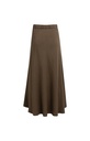 Jupe longue patineuse, élastique à la taille - YAYA - Slate Black Brown — vue 8