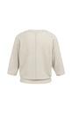 Pull col V, manches 3/4 et coutures apparentes - YAYA - Beige Melange — vue 6