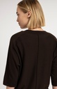 Pull col V, manches 3/4 et coutures apparentes - YAYA - Delicioso Brown Melange — vue 6