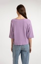 T-shirt oversize, col bateau, en maille fine - YAYA - Lavender Mist Purple — vue 3
