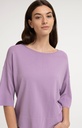 T-shirt oversize, col bateau, en maille fine - YAYA - Lavender Mist Purple — vue 4