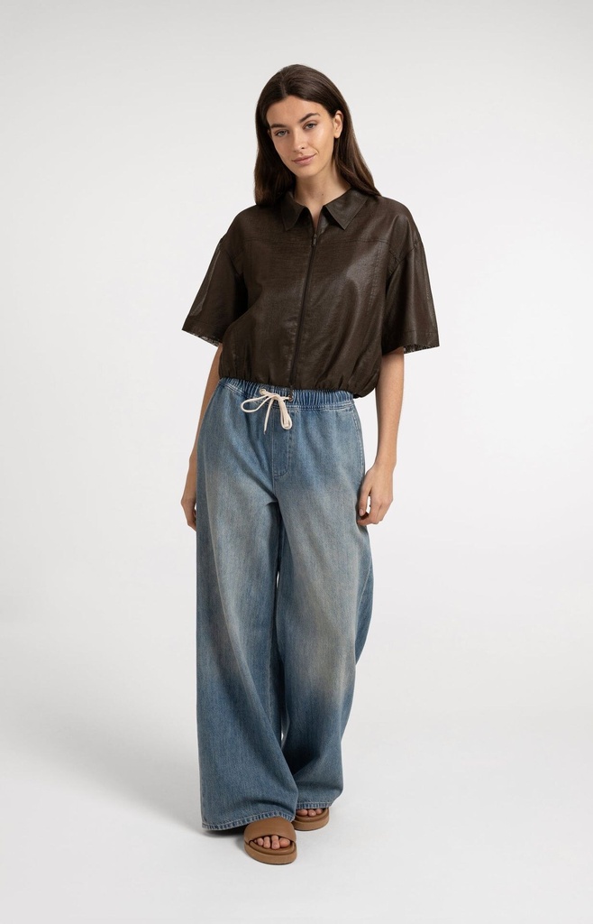 Veste chemise, effet enduit - YAYA - Delicioso Brown — vue 5