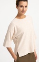 T-shirt oversize en maille fine avec manches mi-longues - YAYA - Almond Peach Pink Melange — vue 5
