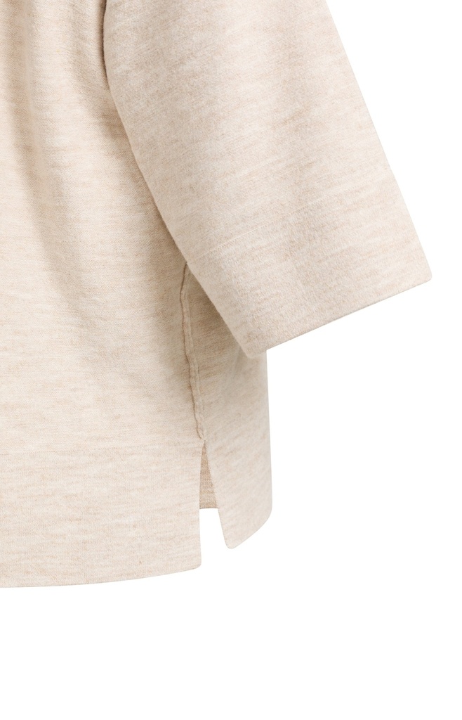 T-shirt oversize en maille fine avec manches mi-longues - YAYA - Almond Peach Pink Melange — vue 9