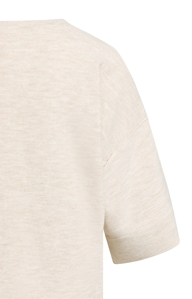 T-shirt oversize en maille fine avec manches mi-longues - YAYA - Almond Peach Pink Melange — vue 10