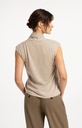 Cardigan sans manches avec superposition et boutons - YAYA - Pure Cashmere Grey Melange — vue 3