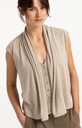 Cardigan sans manches avec superposition et boutons - YAYA - Pure Cashmere Grey Melange — vue 4