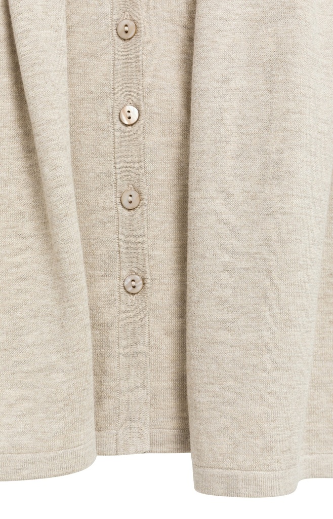 Cardigan sans manches avec superposition et boutons - YAYA - Pure Cashmere Grey Melange — vue 6