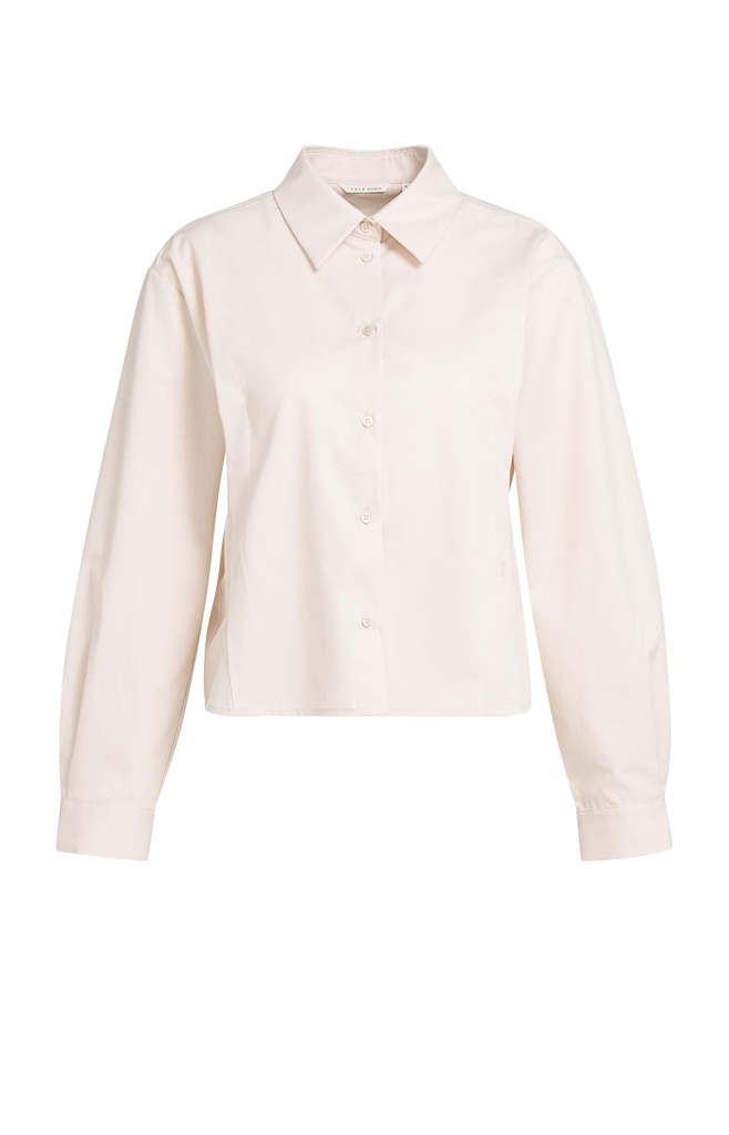Chemisier en popeline à taille ajustable et manches longues - YAYA - Almond Peach Pink