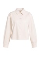 Chemisier en popeline à taille ajustable et manches longues - YAYA - Almond Peach Pink — vue 2