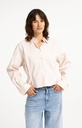 Chemisier en popeline à taille ajustable et manches longues - YAYA - Almond Peach Pink — vue 3