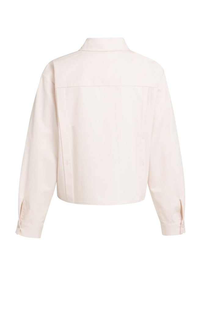 Chemisier en popeline à taille ajustable et manches longues - YAYA - Almond Peach Pink — vue 8