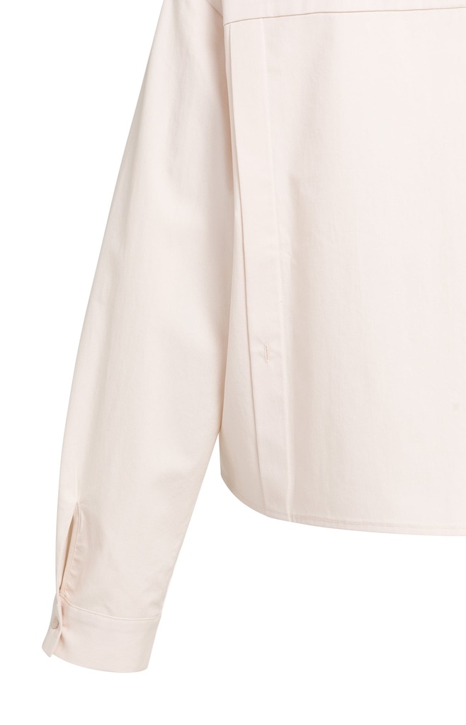Chemisier en popeline à taille ajustable et manches longues - YAYA - Almond Peach Pink — vue 9