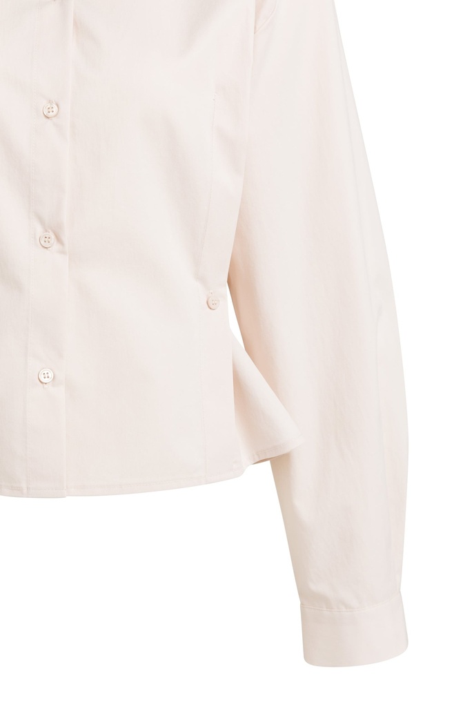 Chemisier en popeline à taille ajustable et manches longues - YAYA - Almond Peach Pink — vue 12