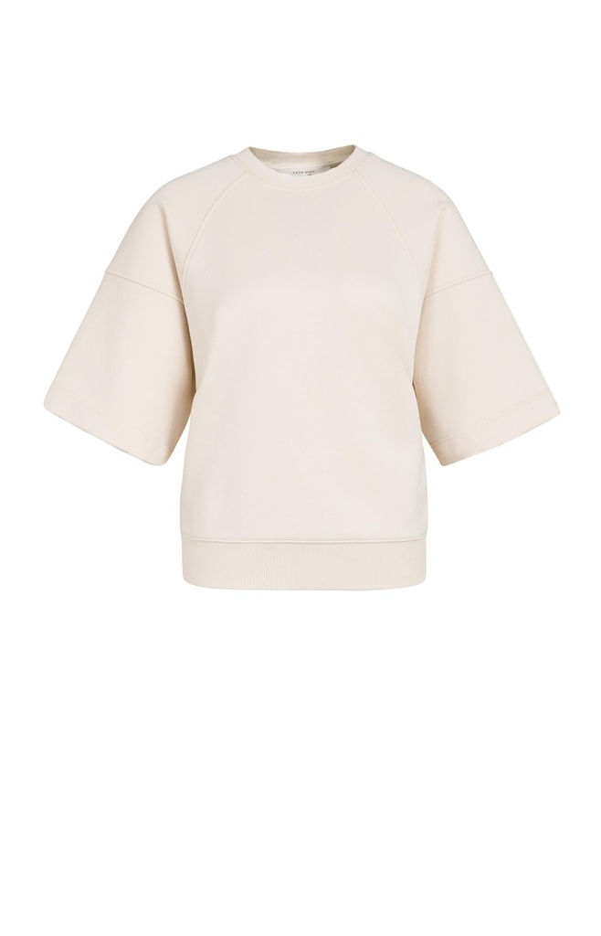 Sweat-shirt à manches raglan courtes - YAYA - Almond Peach Pink (2)