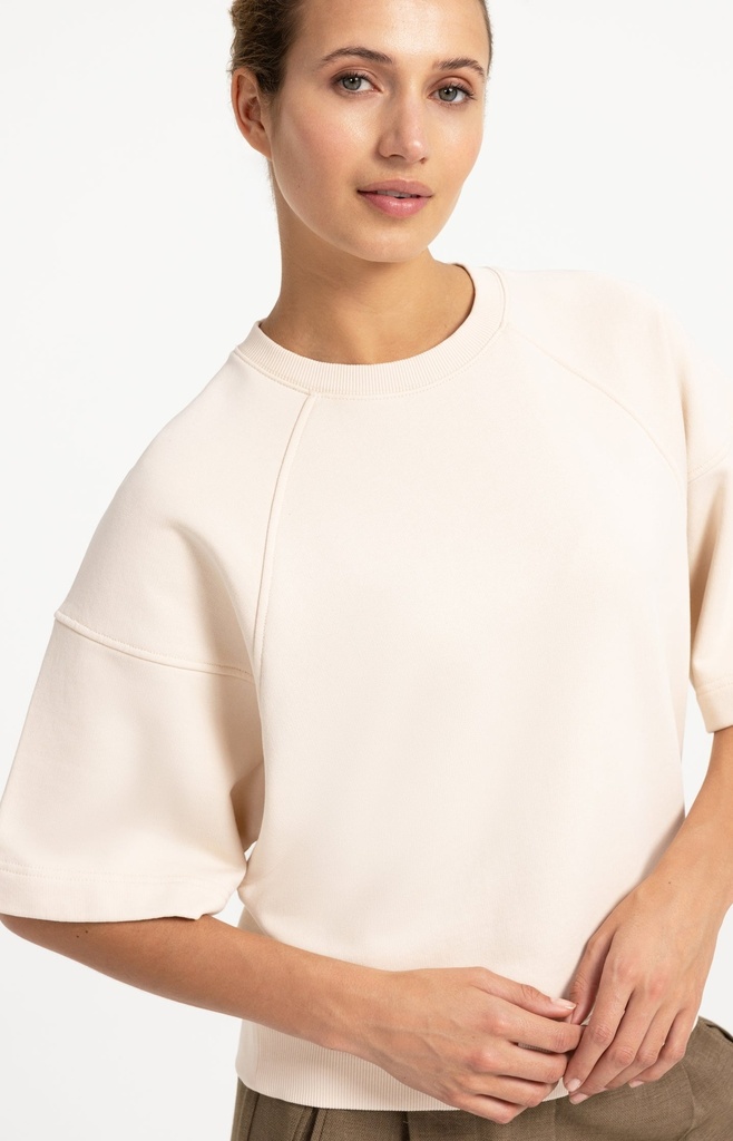 Sweat-shirt à manches raglan courtes - YAYA - Almond Peach Pink — vue 4