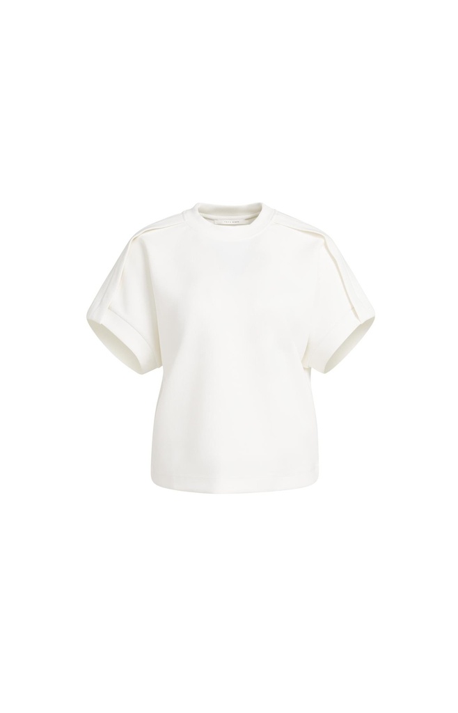 Sweat-shirt sans manches avec plis aux épaules - YAYA - Off White
