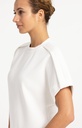 Sweat-shirt sans manches avec plis aux épaules - YAYA - Off White (5)