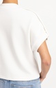 Sweat-shirt sans manches avec plis aux épaules - YAYA - Off White — vue 6