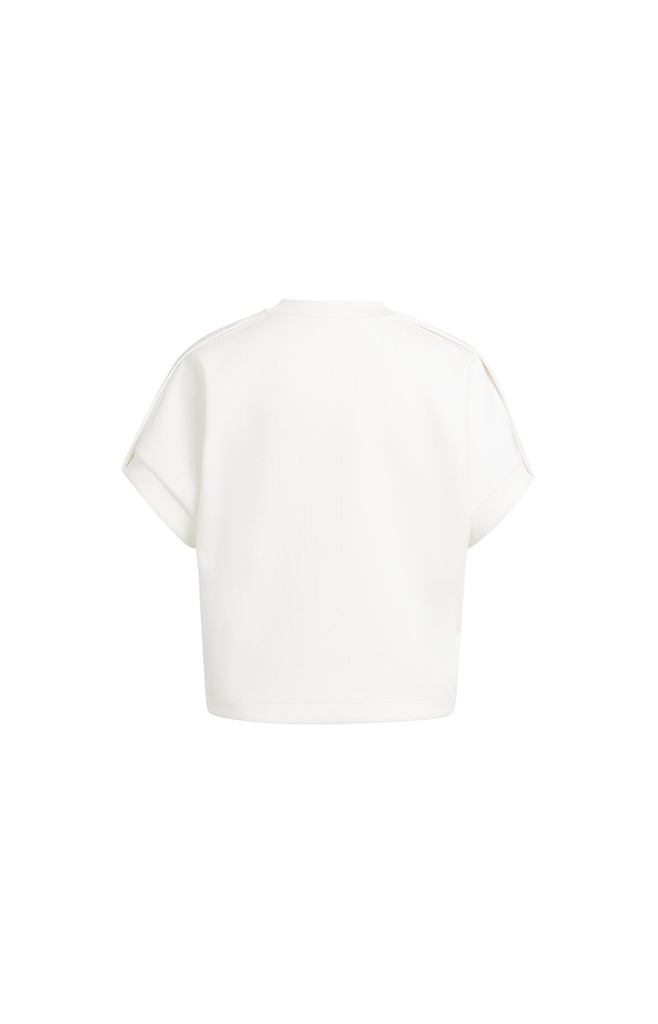 Sweat-shirt sans manches avec plis aux épaules - YAYA - Off White — vue 9