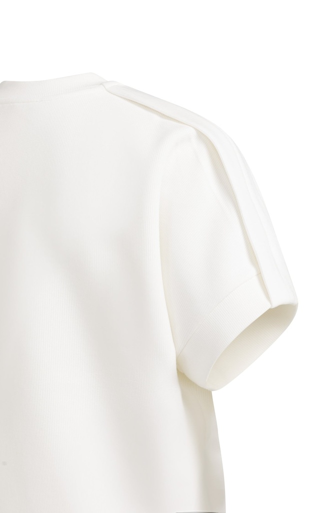 Sweat-shirt sans manches avec plis aux épaules - YAYA - Off White — vue 10
