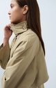 Veste trench à la coupe évasée et au col montant - YAYA - Olive Gray Green — vue 4