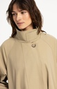 Veste trench à la coupe évasée et au col montant - YAYA - Olive Gray Green (8)