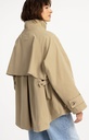 Veste trench à la coupe évasée et au col montant - YAYA - Olive Gray Green — vue 9