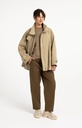 Veste trench à la coupe évasée et au col montant - YAYA - Olive Gray Green — vue 13