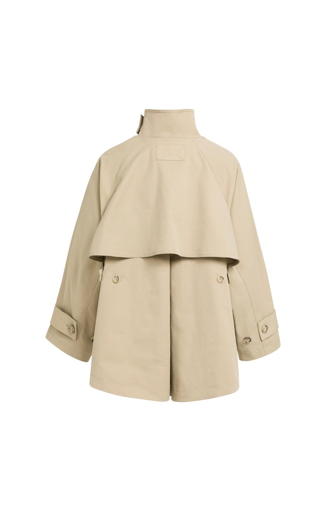 Veste trench à la coupe évasée et au col montant - YAYA - Olive Gray Green — vue 15