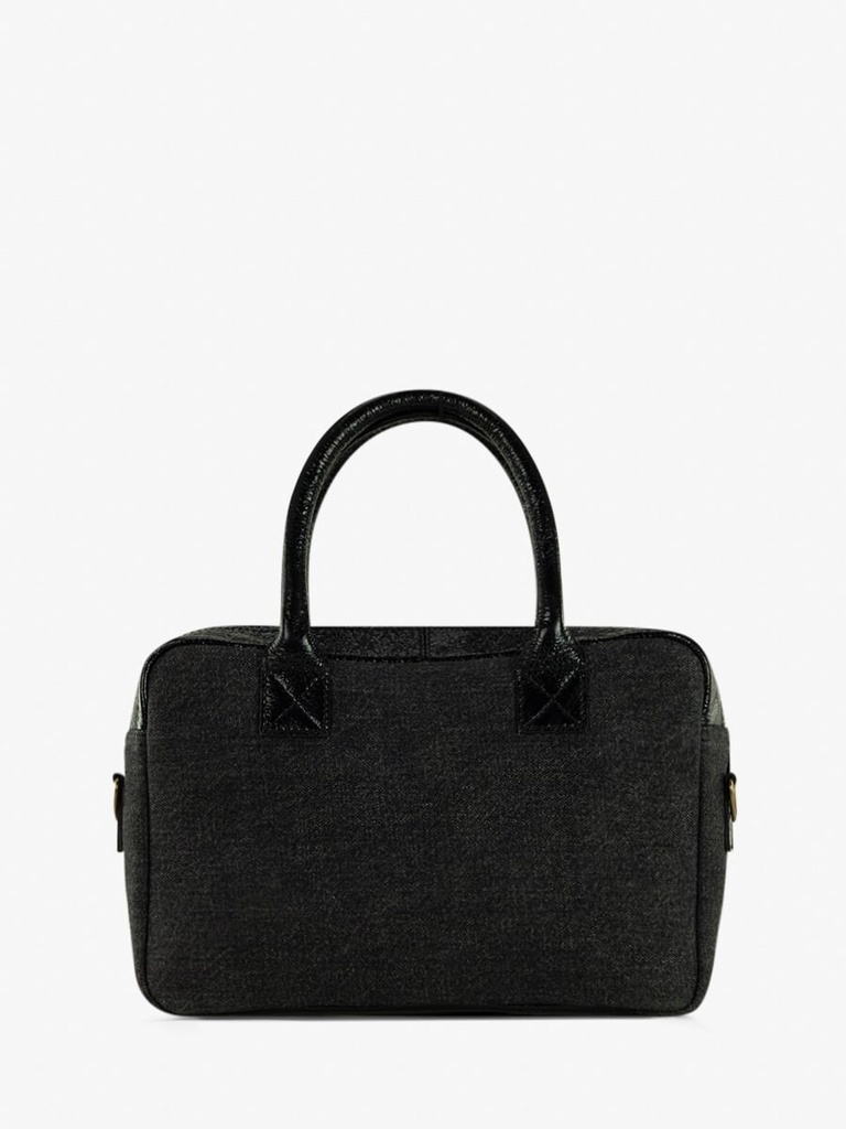 Sac à main CUIR NOIR ET LÉOPARD - Paul Marius - Le Dandy S Chimère Denim/noir — vue 5