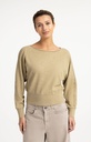Pull à col bateau et manches longues - YAYA - Olive Gray Green — vue 3