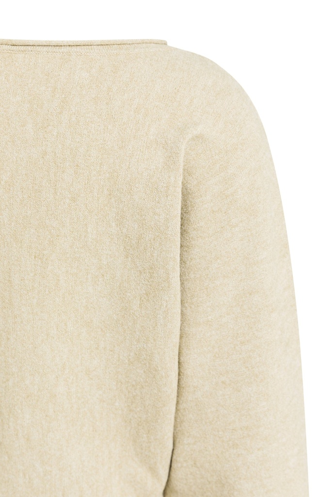Pull à col bateau et manches longues - YAYA - Olive Gray Green (10)