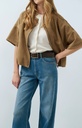 Veste oversize en suédine avec manches courtes - YAYA - Otter Brown — vue 3