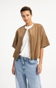 Veste oversize en suédine avec manches courtes - YAYA - Otter Brown — vue 6