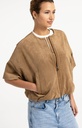 Veste oversize en suédine avec manches courtes - YAYA - Otter Brown — vue 8