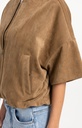 Veste oversize en suédine avec manches courtes - YAYA - Otter Brown — vue 9