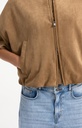 Veste oversize en suédine avec manches courtes - YAYA - Otter Brown (10)