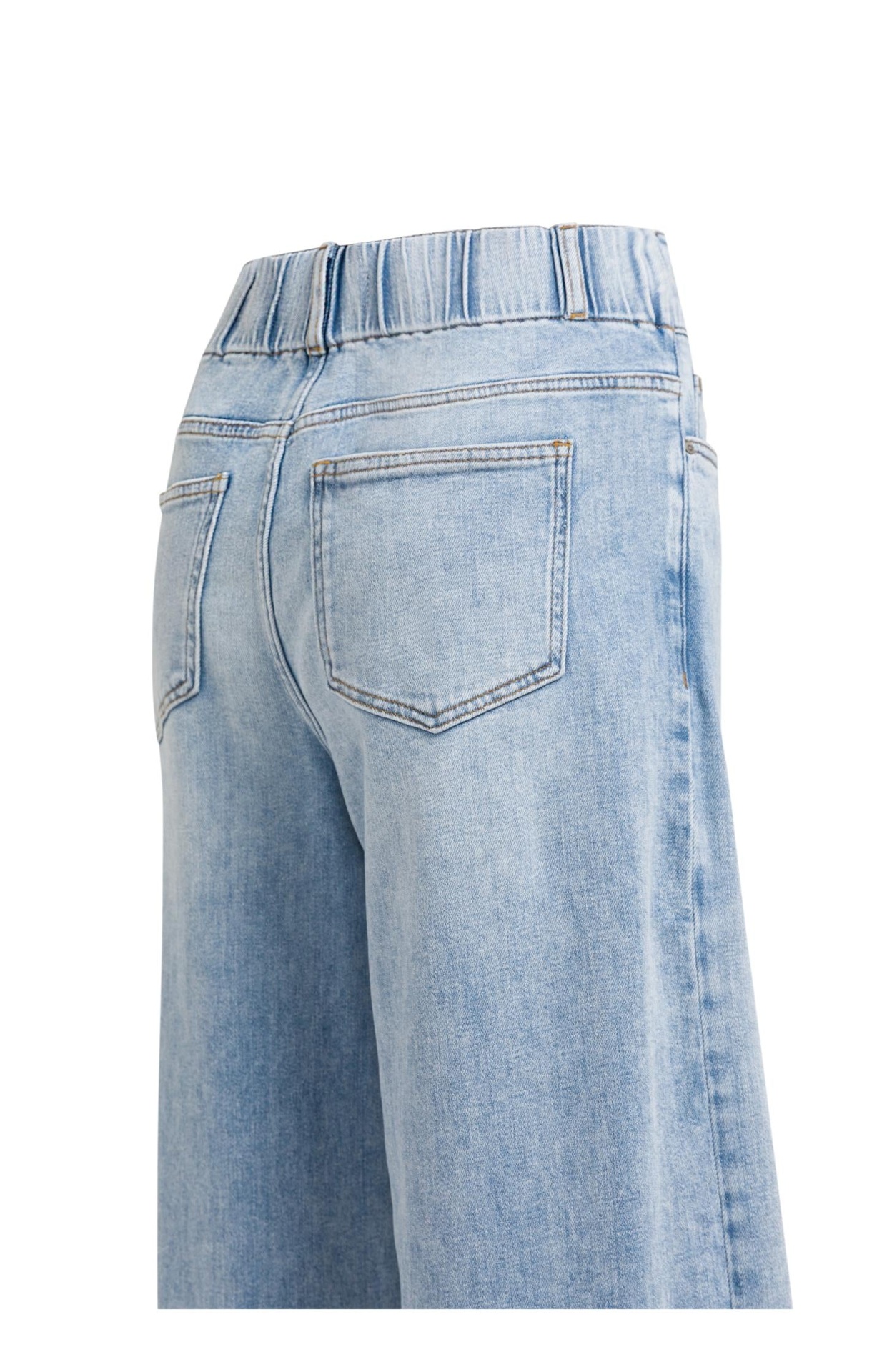 Jean en denim à jambes larges et ceinture distinctive (L34) - YAYA - Light Blue Denim (3)