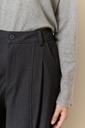 Pantalon de tailleur large à pinces - Gris anthracite — vue 3
