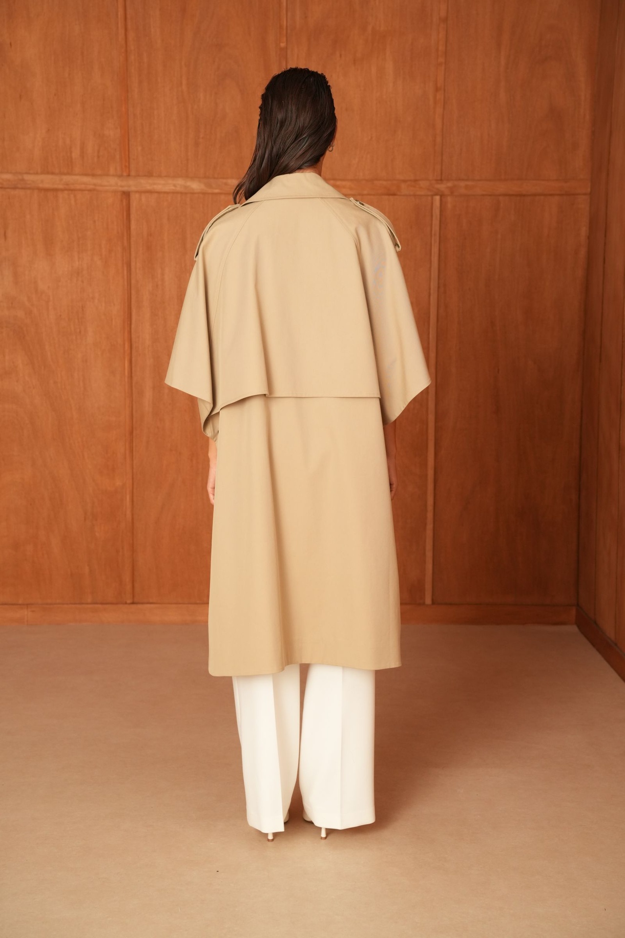 Trench cape croisé - Camel — vue 4