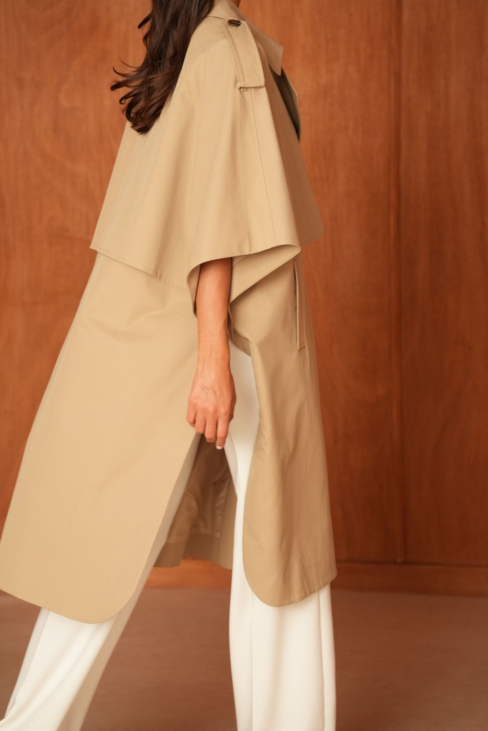 Trench cape croisé - Camel — vue 5