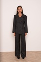 Blazer croisé à rayures tennis - Gris anthracite (vue 2)